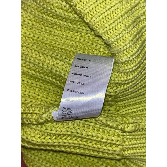 Maeve By Anthropologie Lime Green Ribbed Knit Pullover Sweater Women's Size XS - Picture 8 of 9